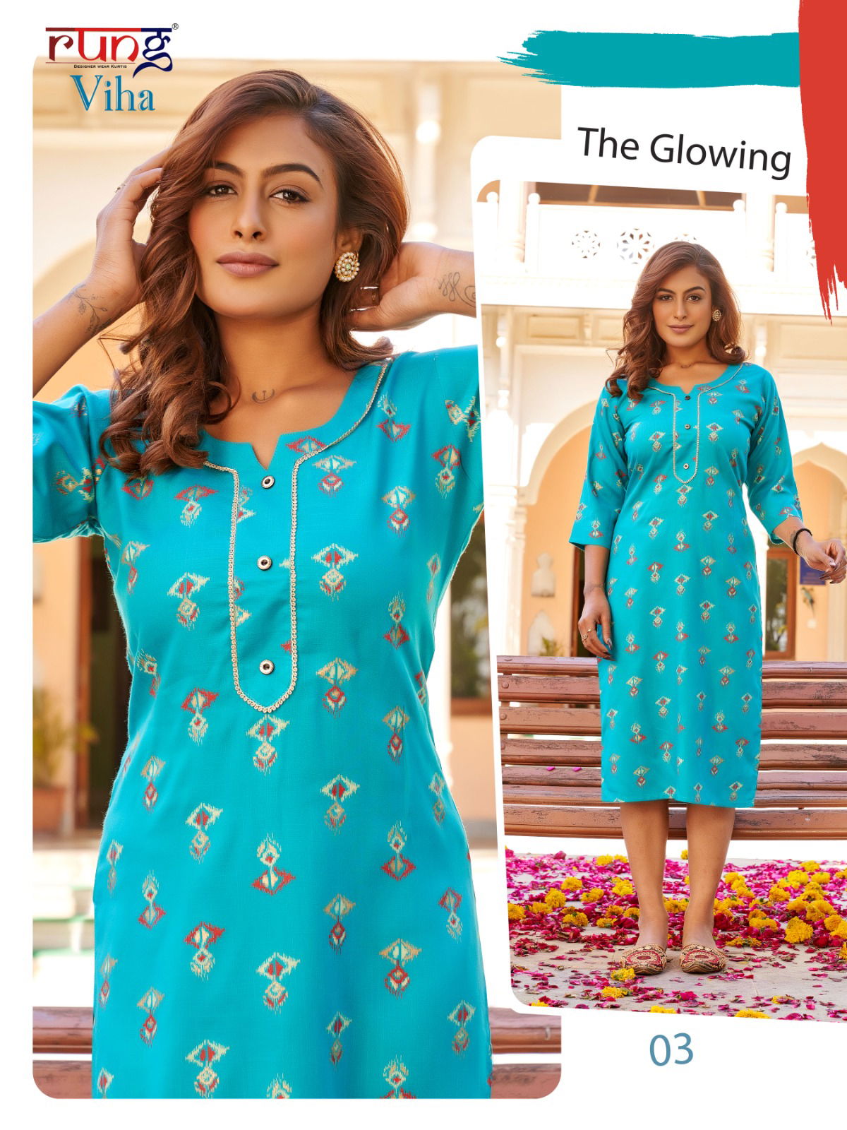 Viha By Rung Casual Printed Kurtis Wholesale Clothing Suppliers In India